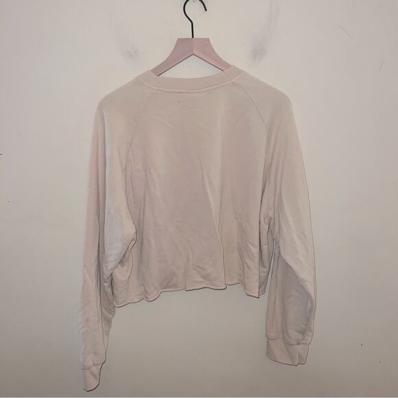 MONKI yellow/beige cropped crewneck L - Picture 3 of 4